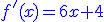 f'(x)=6x+4\blue